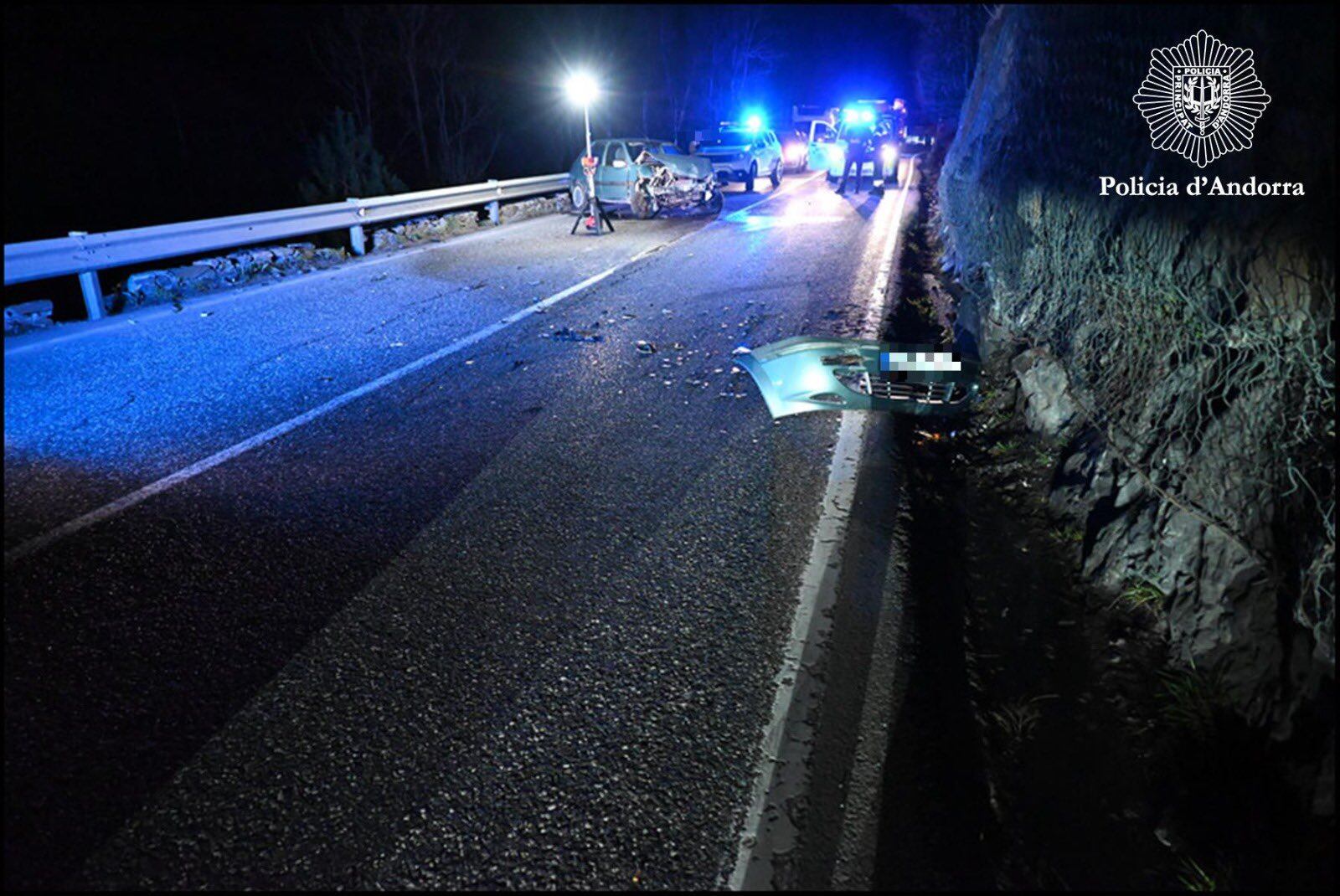 Accident de circulació recent a Andorra amb l'alcohol pel mig.