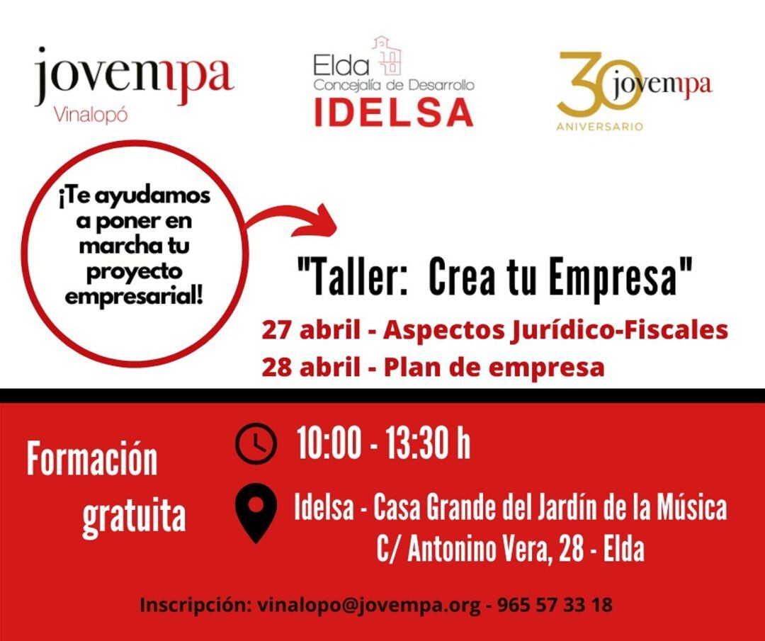 Taller: Crea tu empresa en Elda 