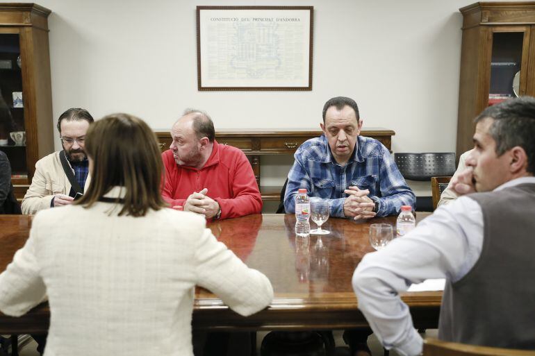 Reunió dels Sindicats d'Andorra amb la ministra de Funció pública i Reforma de l’Administració,Eva Descarrega