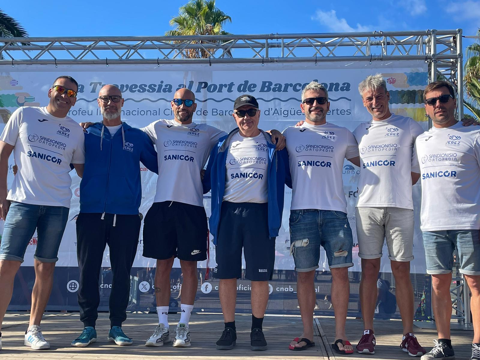 Nadadores del Jerez Natación Máster que participaron en la etapa de Barcelona