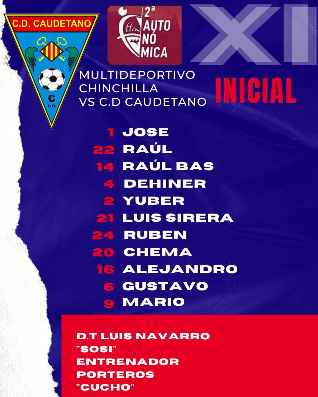 Alineación inicial