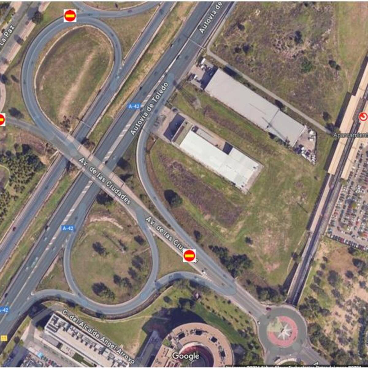 La obra en el puente de la A-42 en Las Margaritas (Getafe) se complica y corta la circulación hasta septiembre