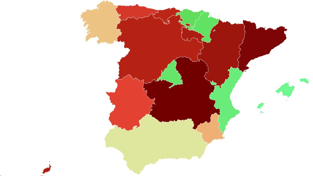 Situación de la lista de espera por comunidades: tasa por 1.000 habitantes y días de espera (junio de 2022)