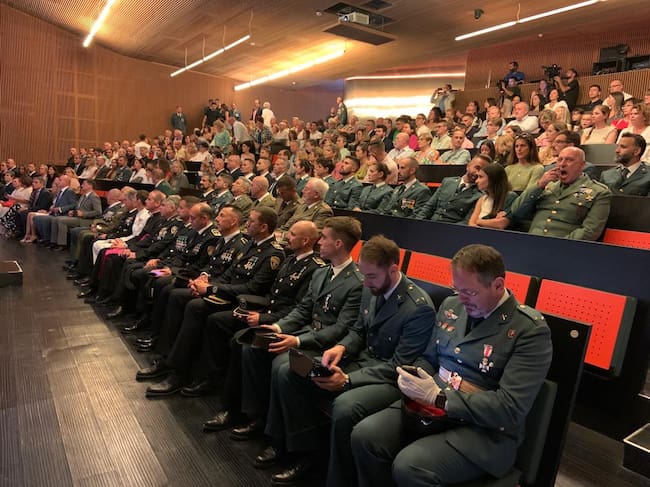 Un momento durante el acto