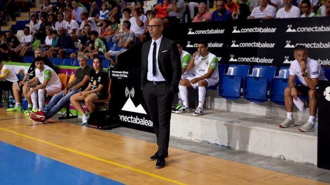 El entrenador del Palma Futsal,Antonio Vadillo en Son Moix.