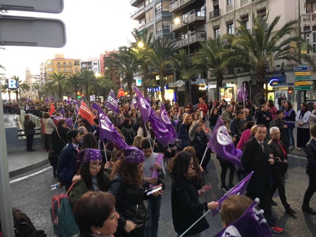 Imagen de la manifestación del año pasado por las calles de Alicante