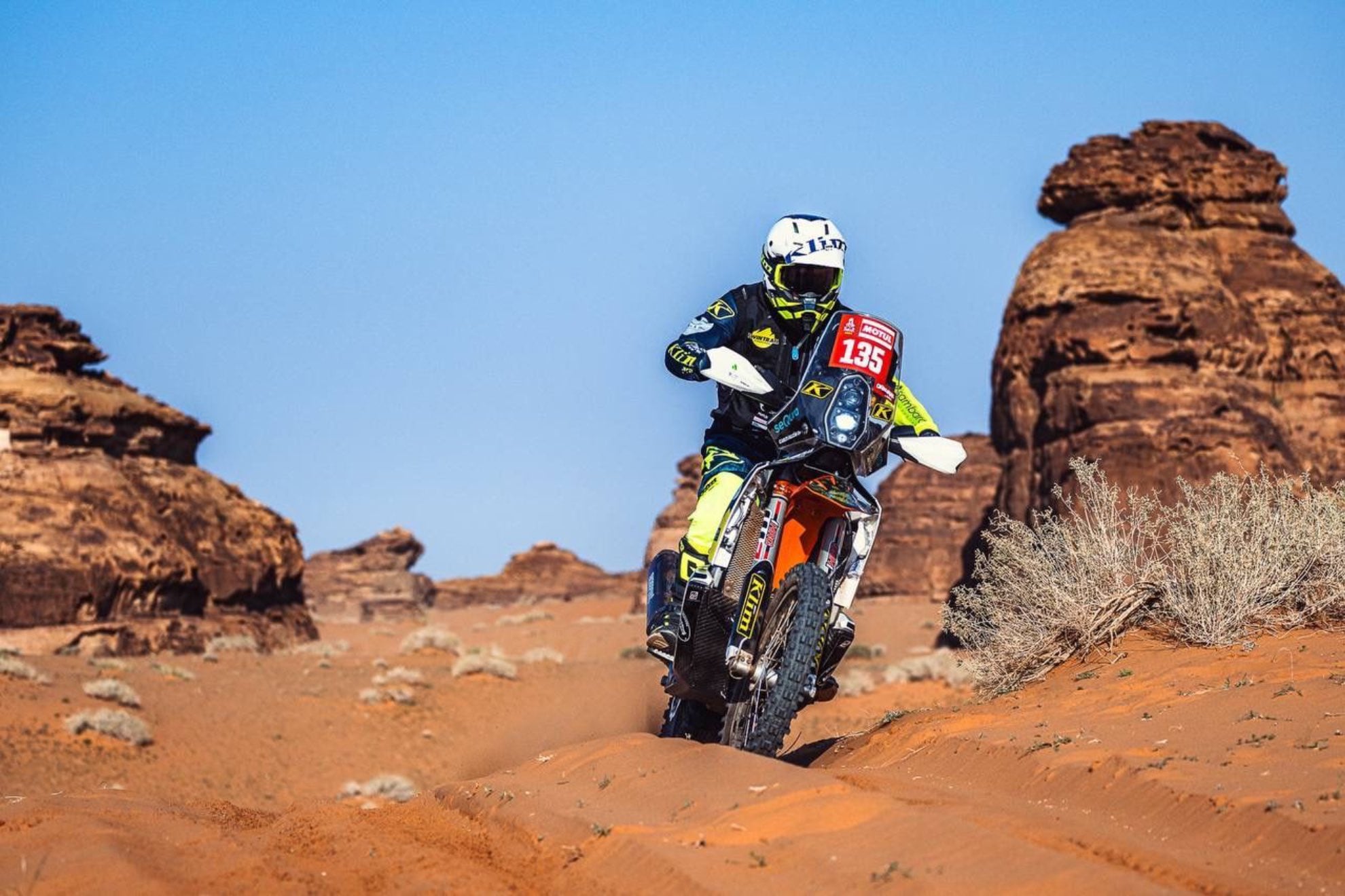 Carles Falcón, durante una etapa del Dakar 2024