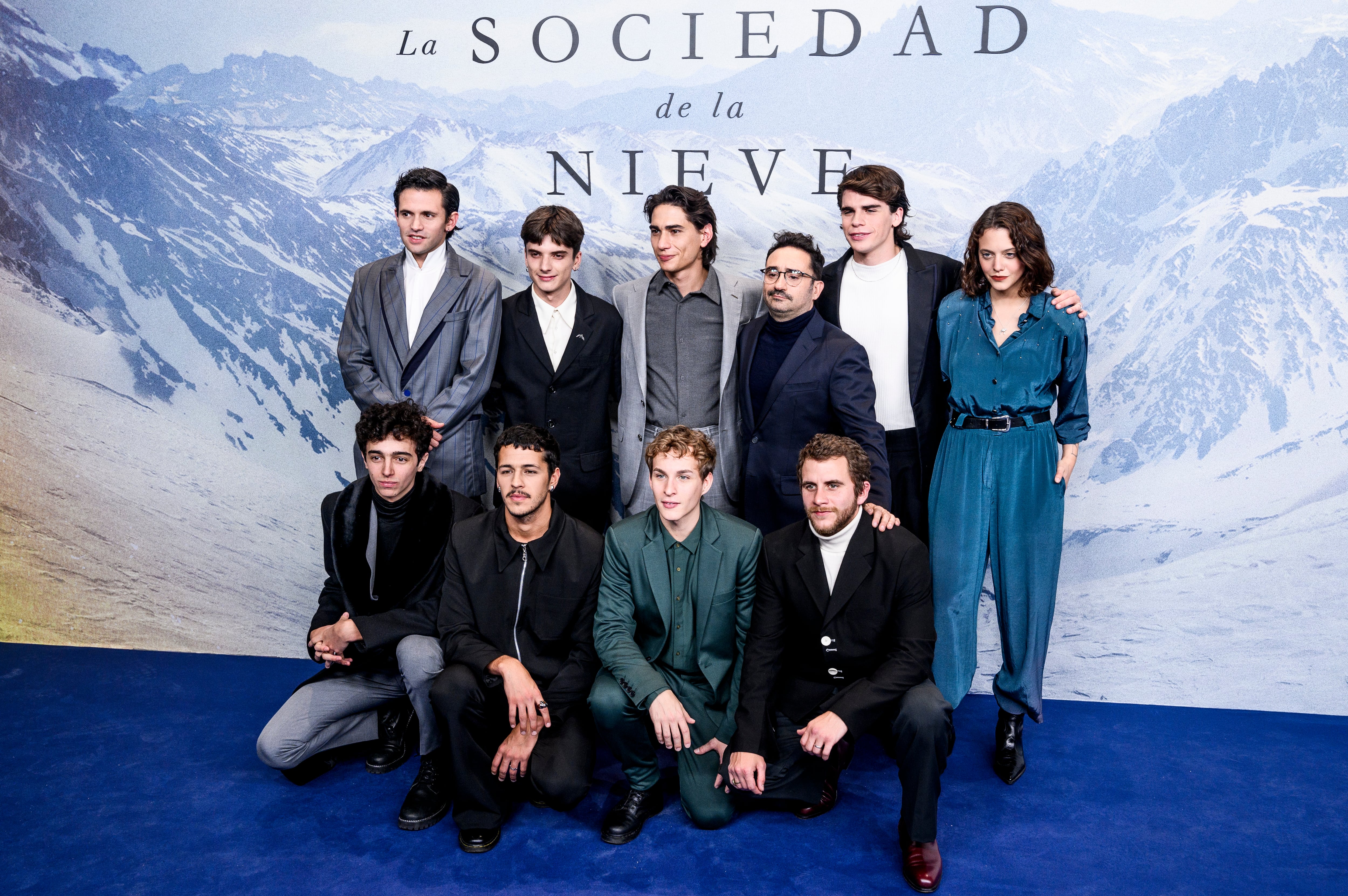 El reparto de &#039;La sociedad de la nieve&#039;.