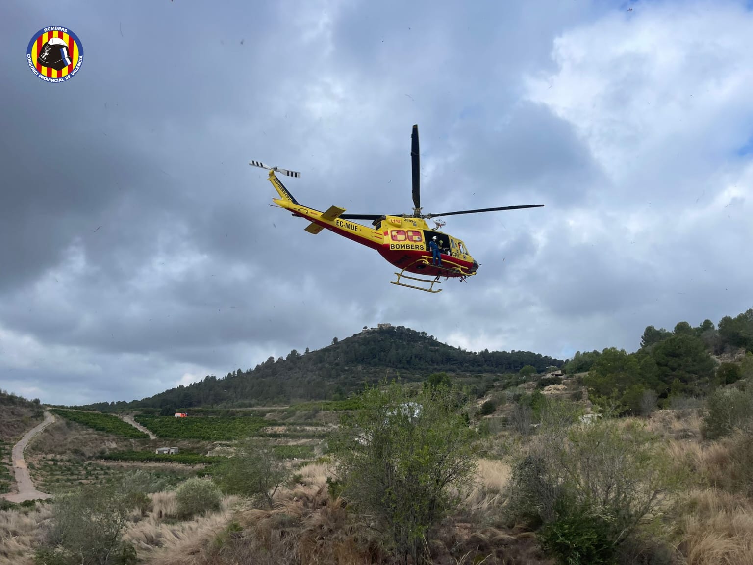 Helicóptero del CPBV. Fuente: Bombers València