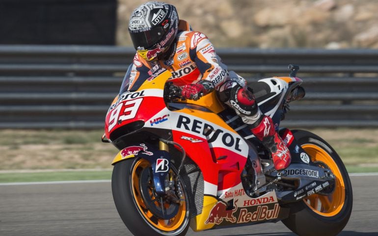 Marc Márquez en el circuito de Motorland.