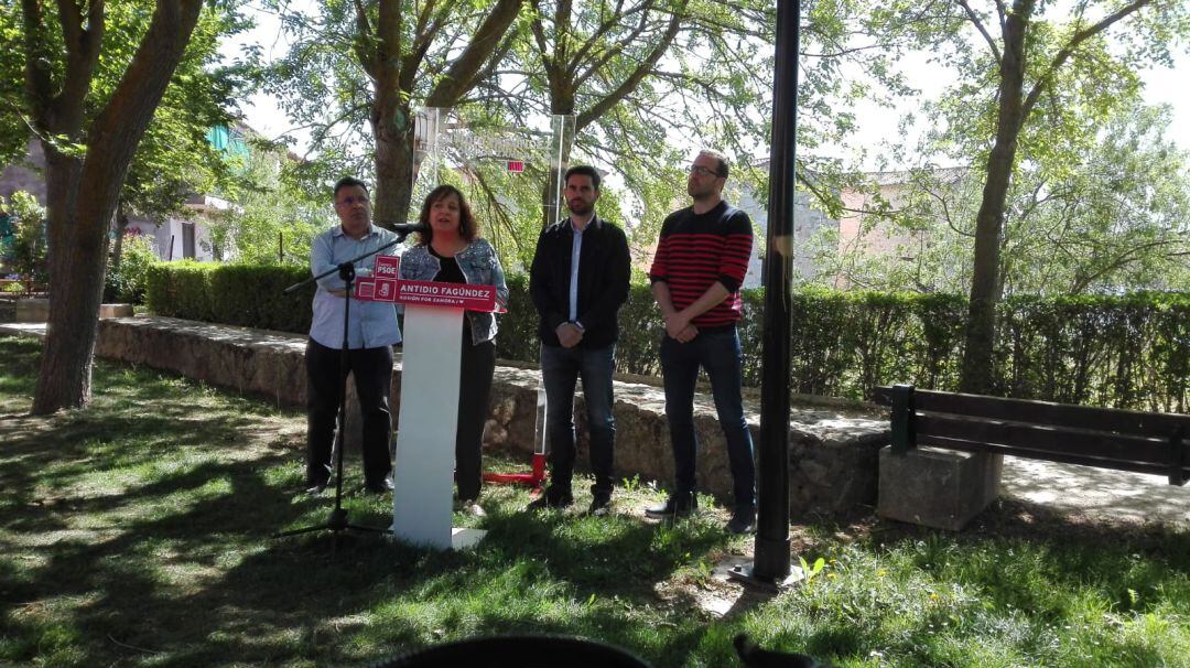 Iratxe García en el acto electoral del PSOE