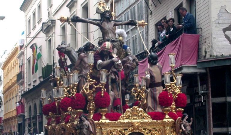 Paso de misterio del Cristo de La Exaltación, popularmente conocido como el de Los Caballos