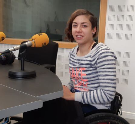 Lucía Soria, en los estudios de &#039;Hoy por Hoy Madrid Sur&#039;