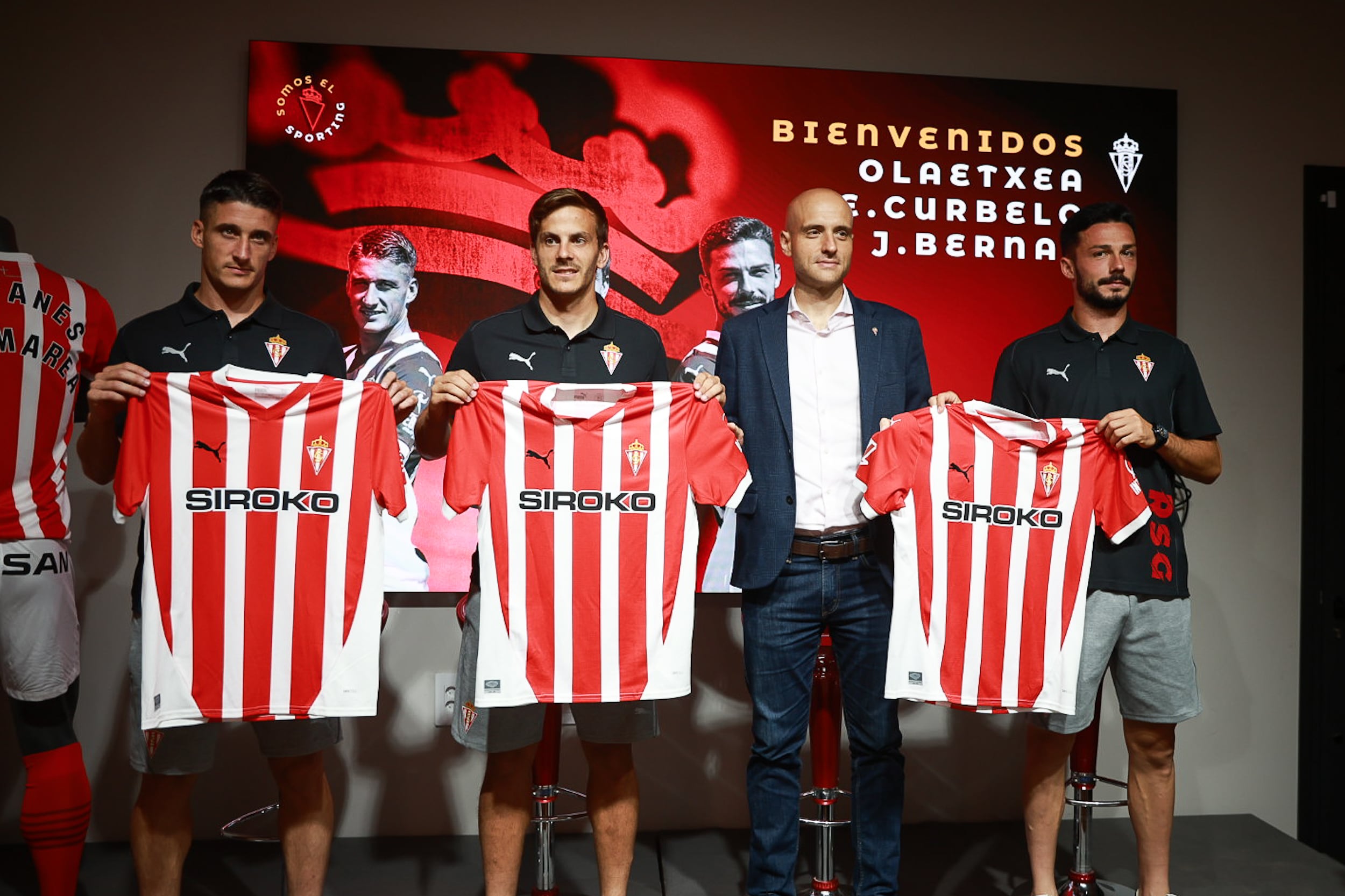David Guerra presentó a Ander Olaetxea, Eric Curbelo y Jesús Bernal.