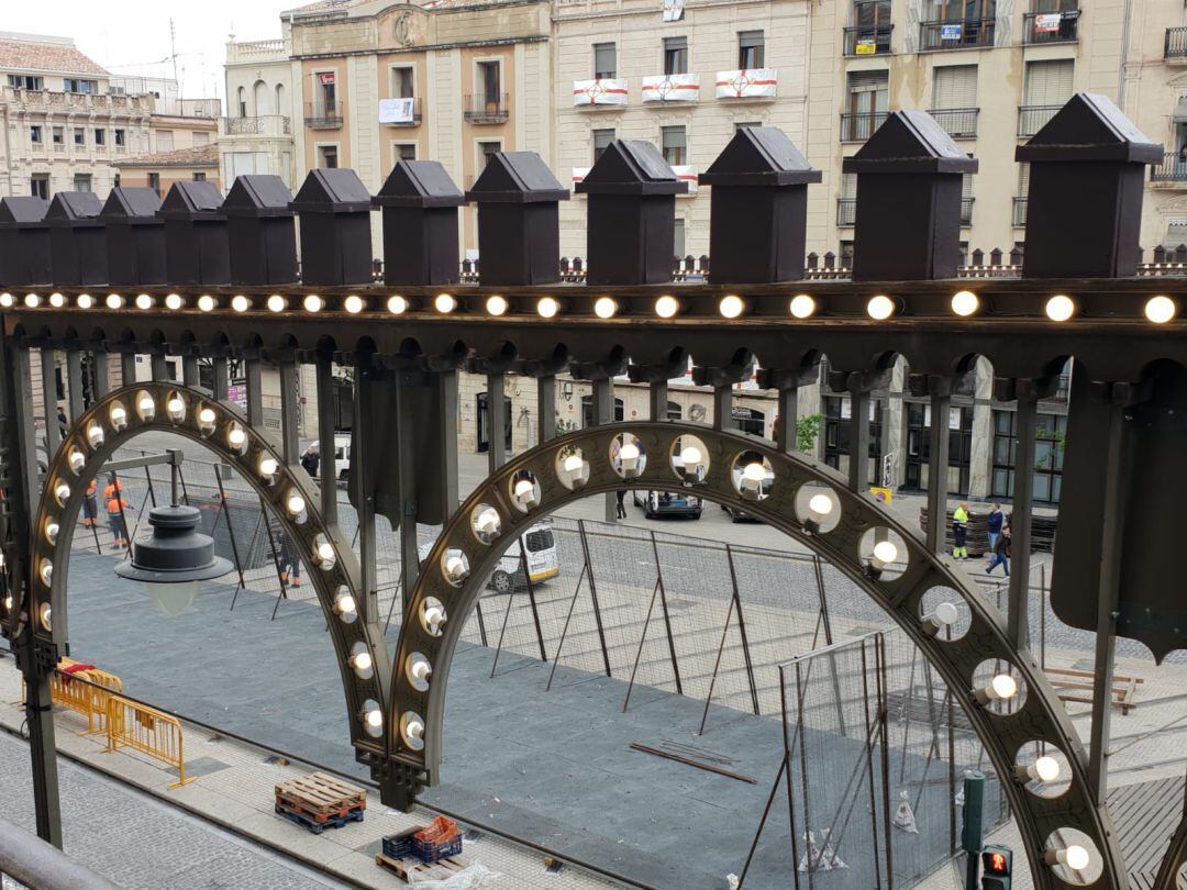 La enramada de las Fiestas de Moros y Crisitanos, en imagen de archivo.