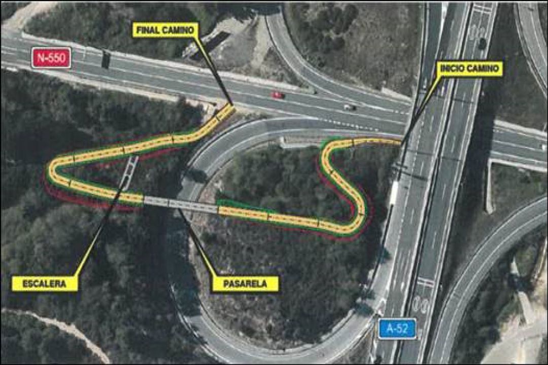 Plano del proyecto de pasarela