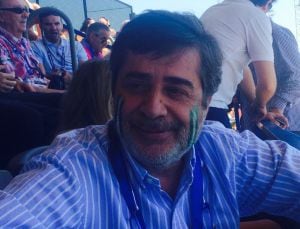 El presidente del Córdoba disfrutando de un partido de los suyos