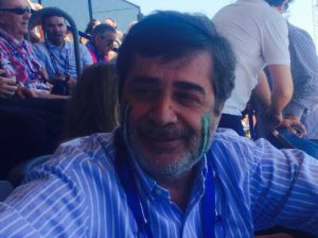 El presidente del Córdoba disfrutando de un partido de los suyos