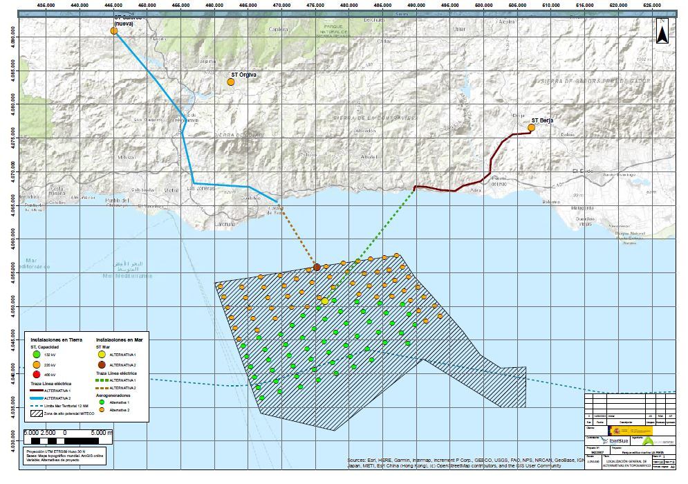 Proyecto del parque Eólico Marino de la costa de Granada