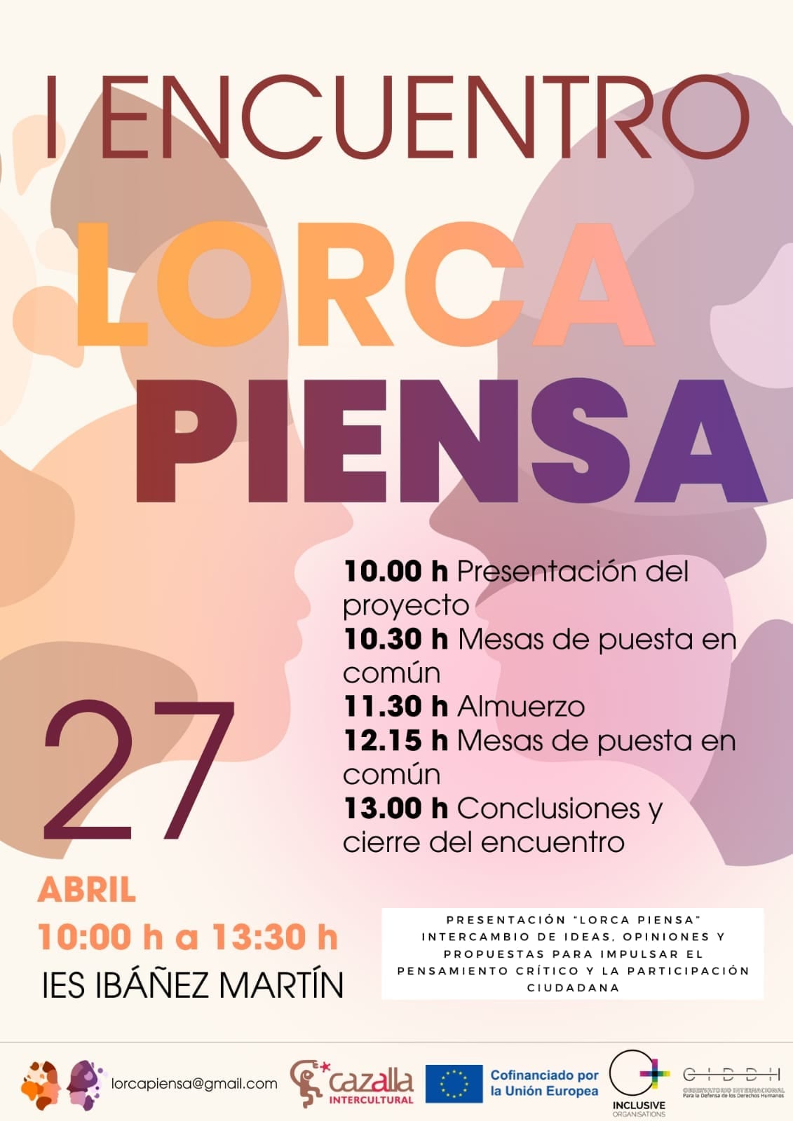 Cartel del I Encuentro Lorca Piensa