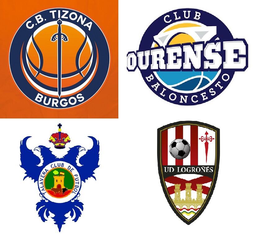 Escudos de los 4 equipos que han cambiado de entrenador
