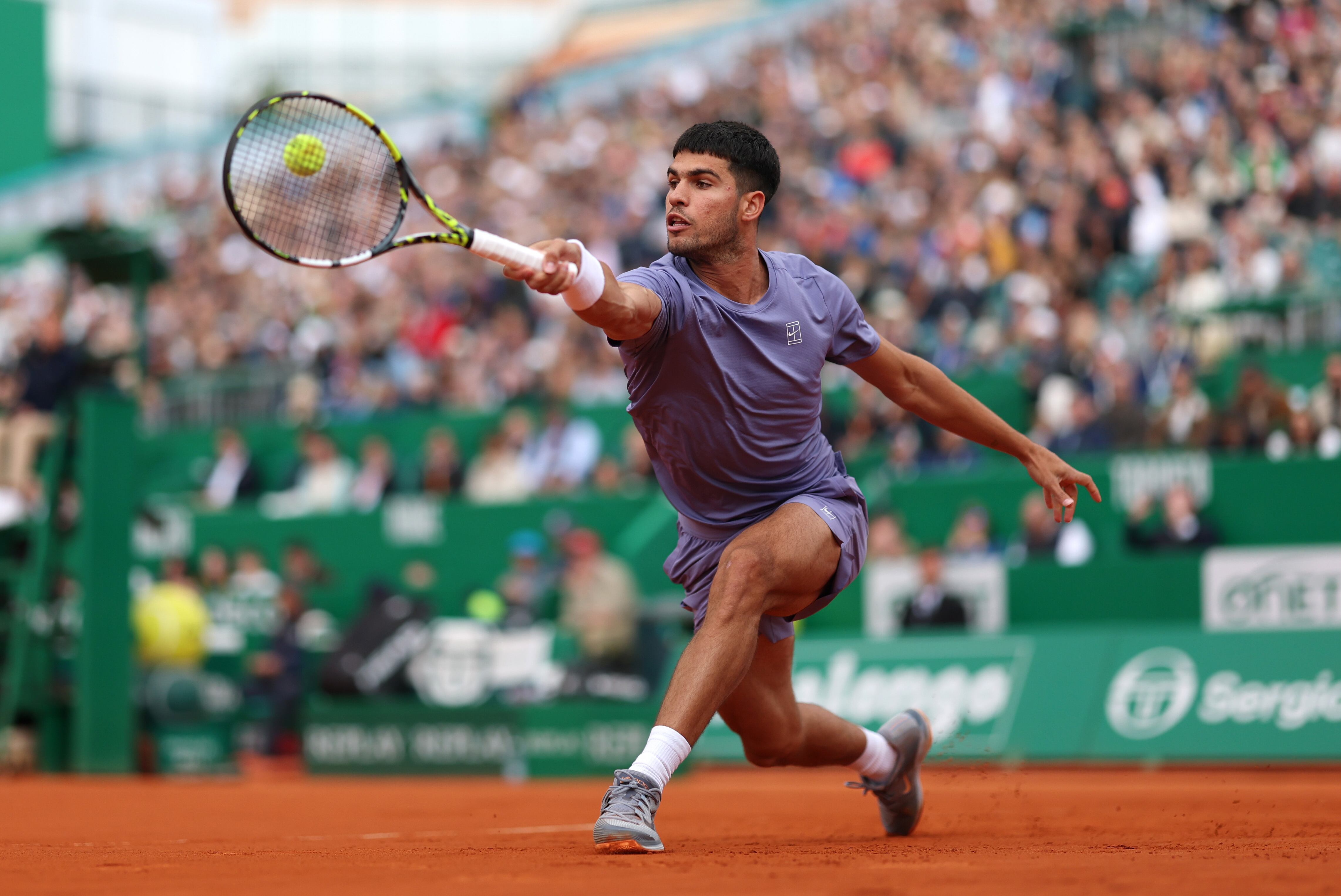 Carlos Alcaraz, en su primer partido del Masters de Montecarlo