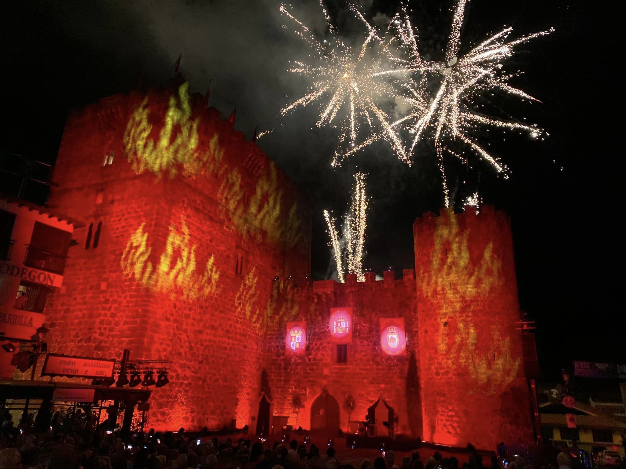 Proyección en el castillo