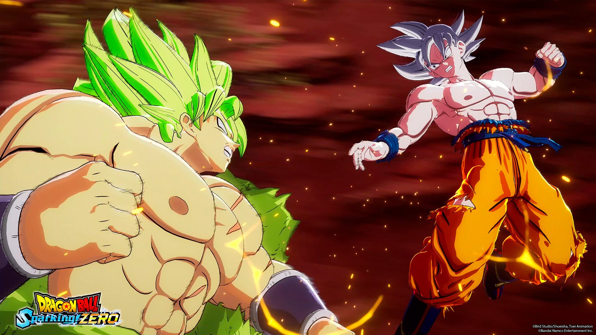 Broly y Goku en Dragon Ball Sparking Zero