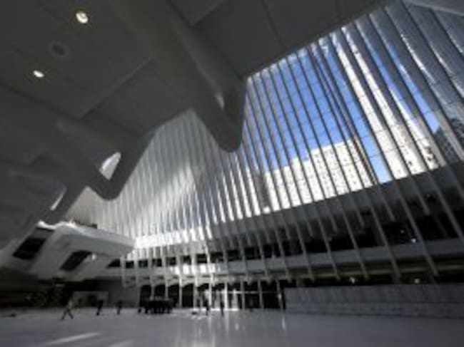 The interior of the Oculus structure of the World Trade Center Transportation Hub is pictured during a media tour of the site in the Manhattan borough of New York City, March 1, 2016. REUTERS/Mike Segar