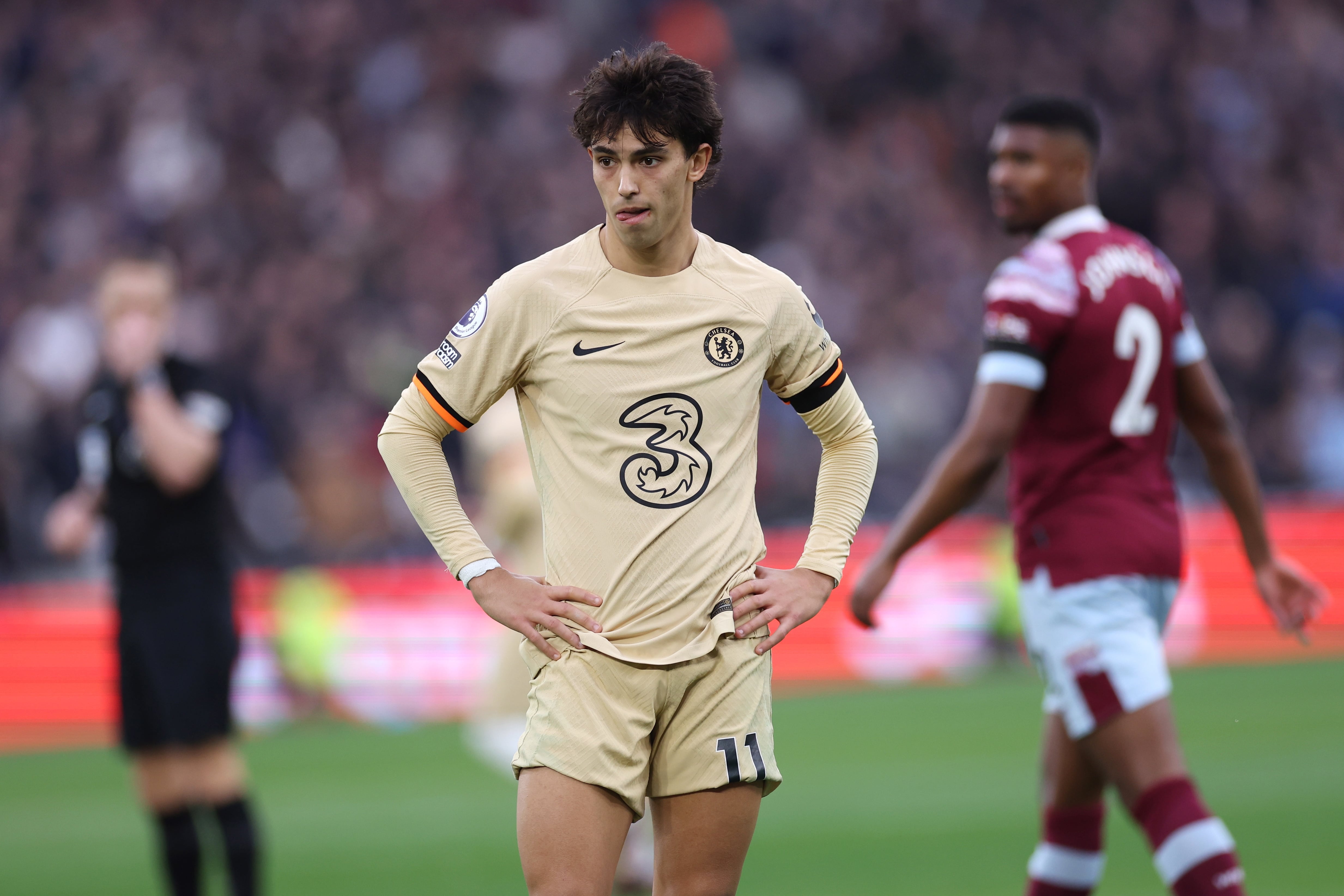 Joao Félix, durante el partido entre el Chelsea y el West Ham United (1-1)