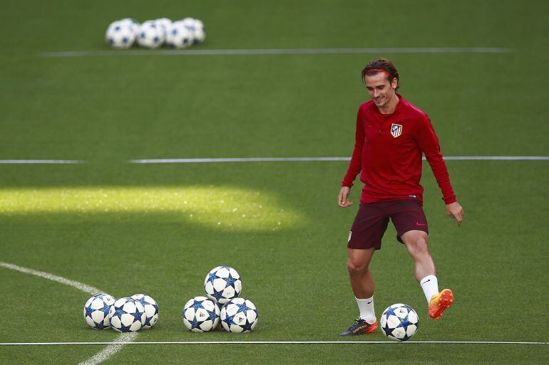 Griezmann, durante un entrenamiento