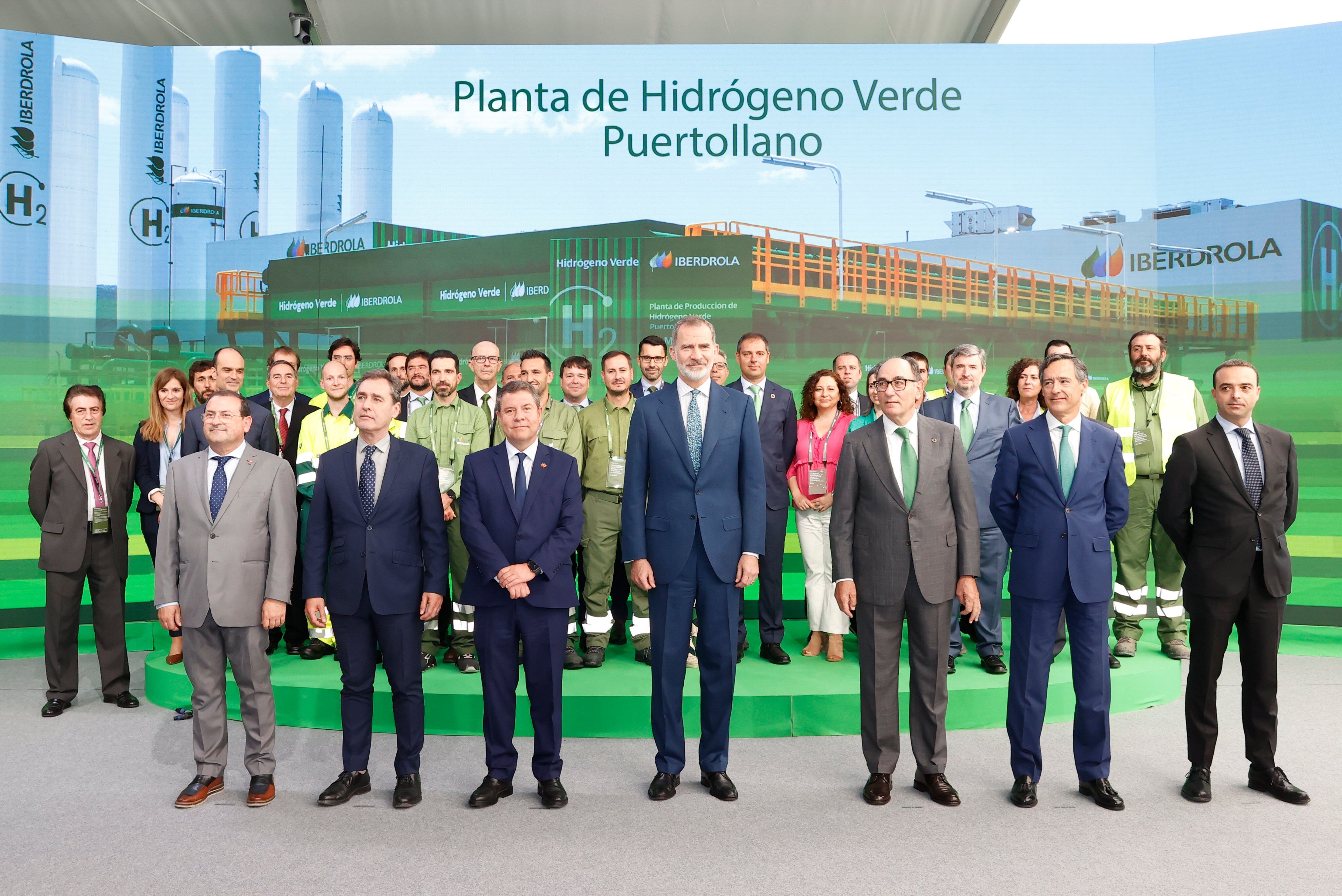 La inauguración de la nueva planta de Hidrógeno Verde de Iberdrola en Puertollano (Ciudad Real) ha estado presidida por el Rey de España, Felipe VI