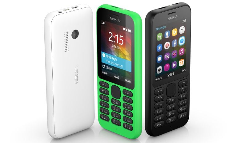 Apariencia del ‘Nokia 215’ en varios colores