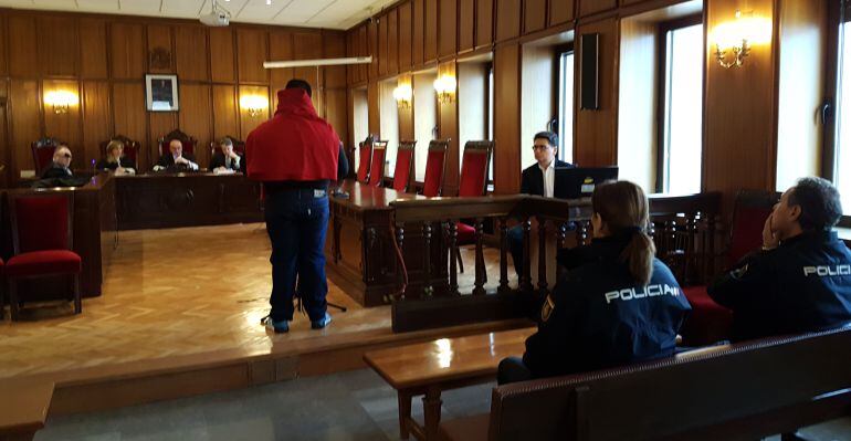 El acusado durante el juicio en la Audiencia Provincial de Albacete