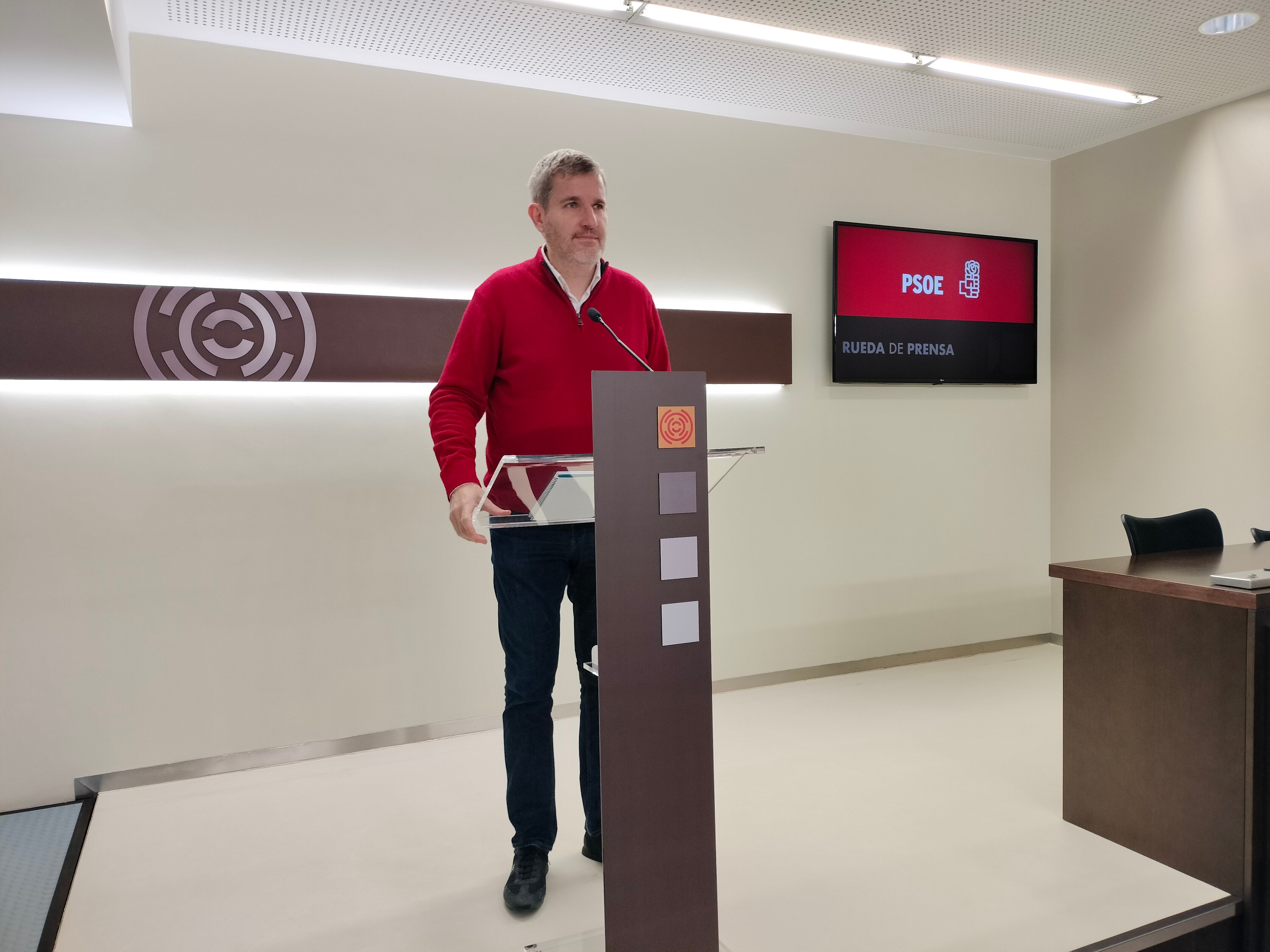 Ignacio Urquizu, diputado socialista, durante su comparecencia