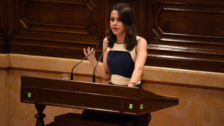 Ines Arrimadas durante su intervención en Parlament