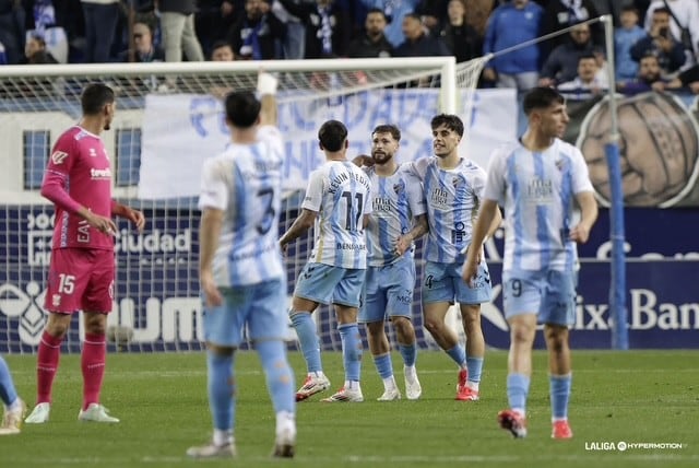 El defensa Dani Sánchez, autor del gol del triunfo del Málaga ante el Tenerife