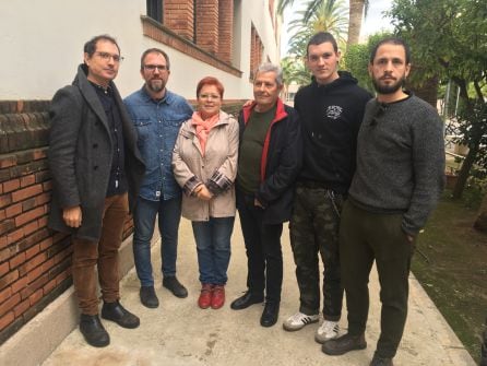 Productores de la película, Yanni, actor que encarna a Guillem en el film y los padres reales de Guillem Agulló