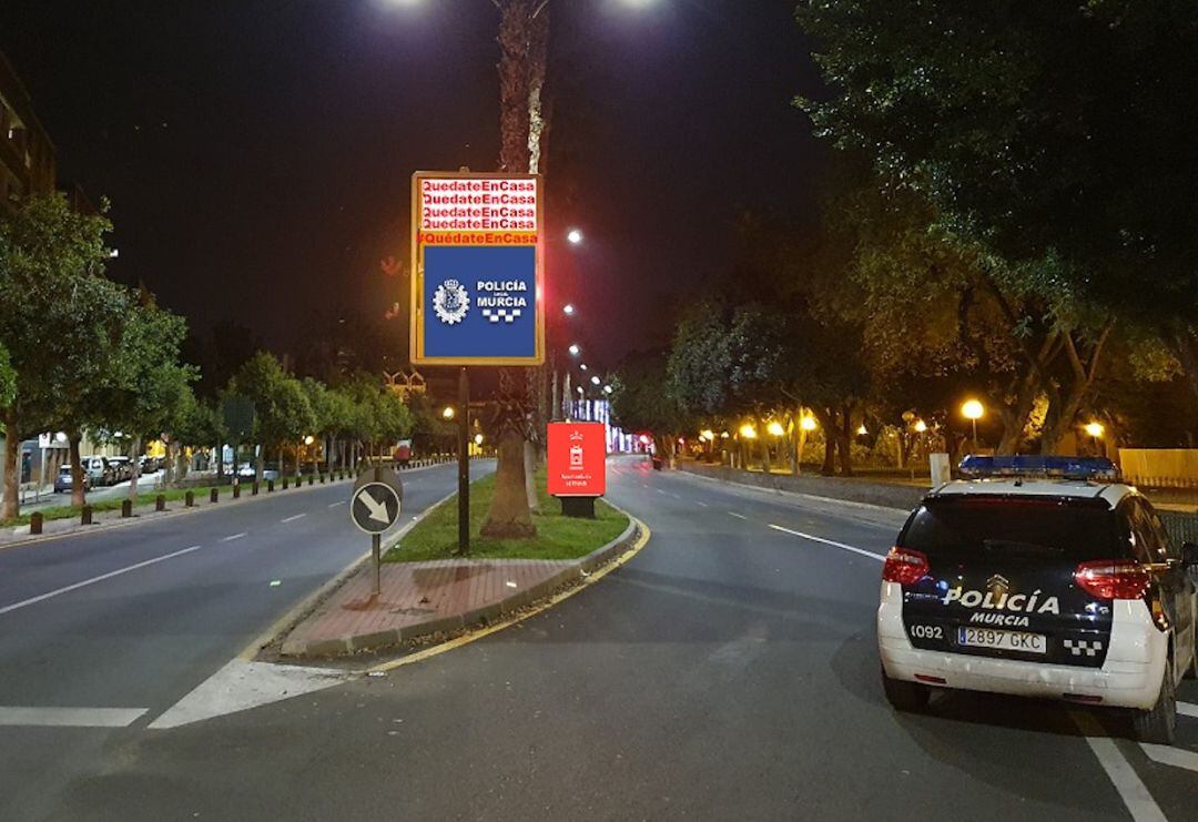 Imagen de un control policial en Murcia