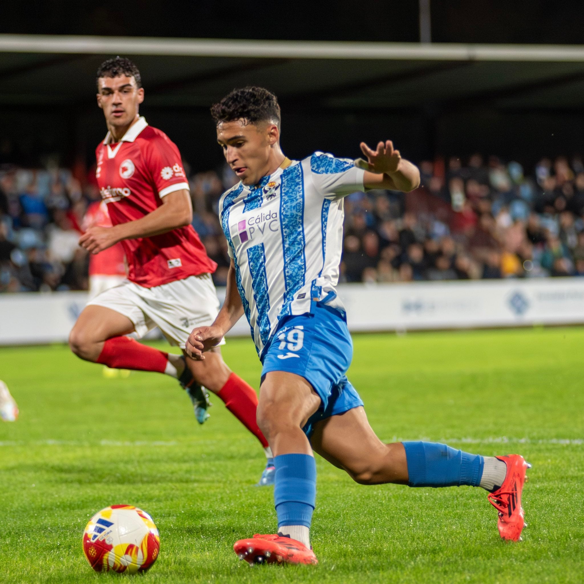 Valen Gómez durante el encuentro ante Unionistas CF