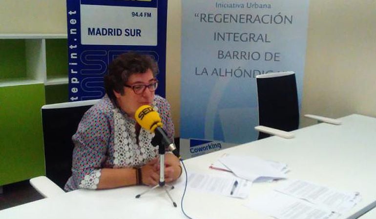 Mónica Cerdá en una foto de archivo, durante un programa realizado en la sede de GISA en Getafe