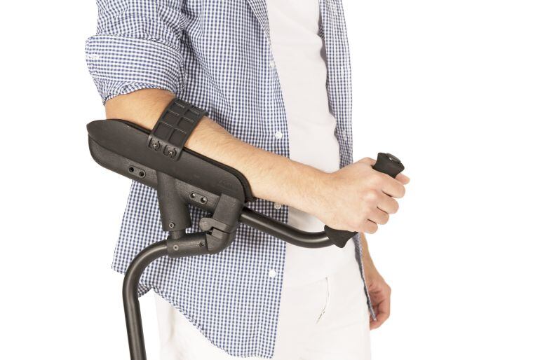 Un detalle de una de las muletas diseñadas por Kmina