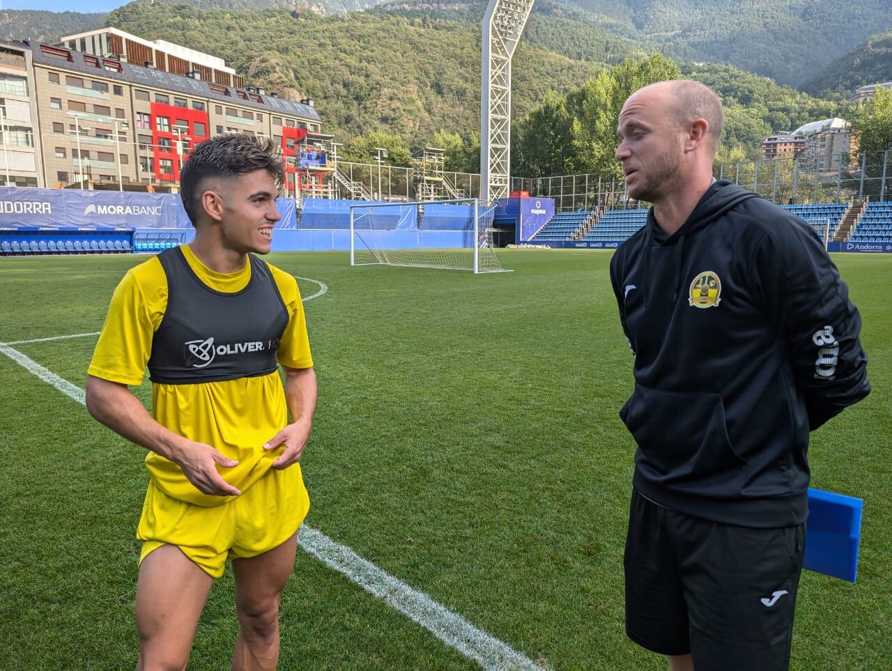 La conversa entre David Virgili i el seu entrenador, Boris Anton