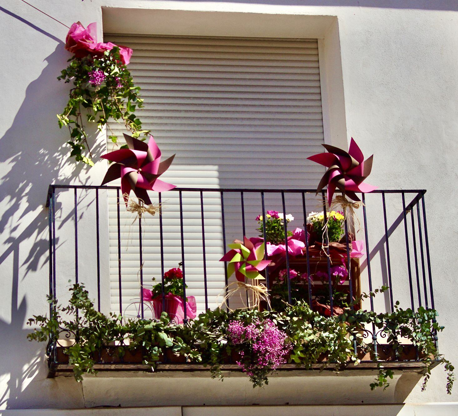 Balcón que ha ganado el primer premio de decoración.