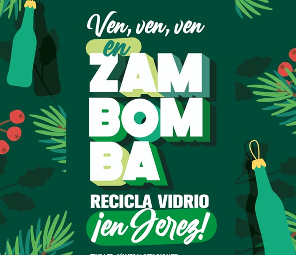 Cartel de la campaña de Ecovídrio en las zambombas