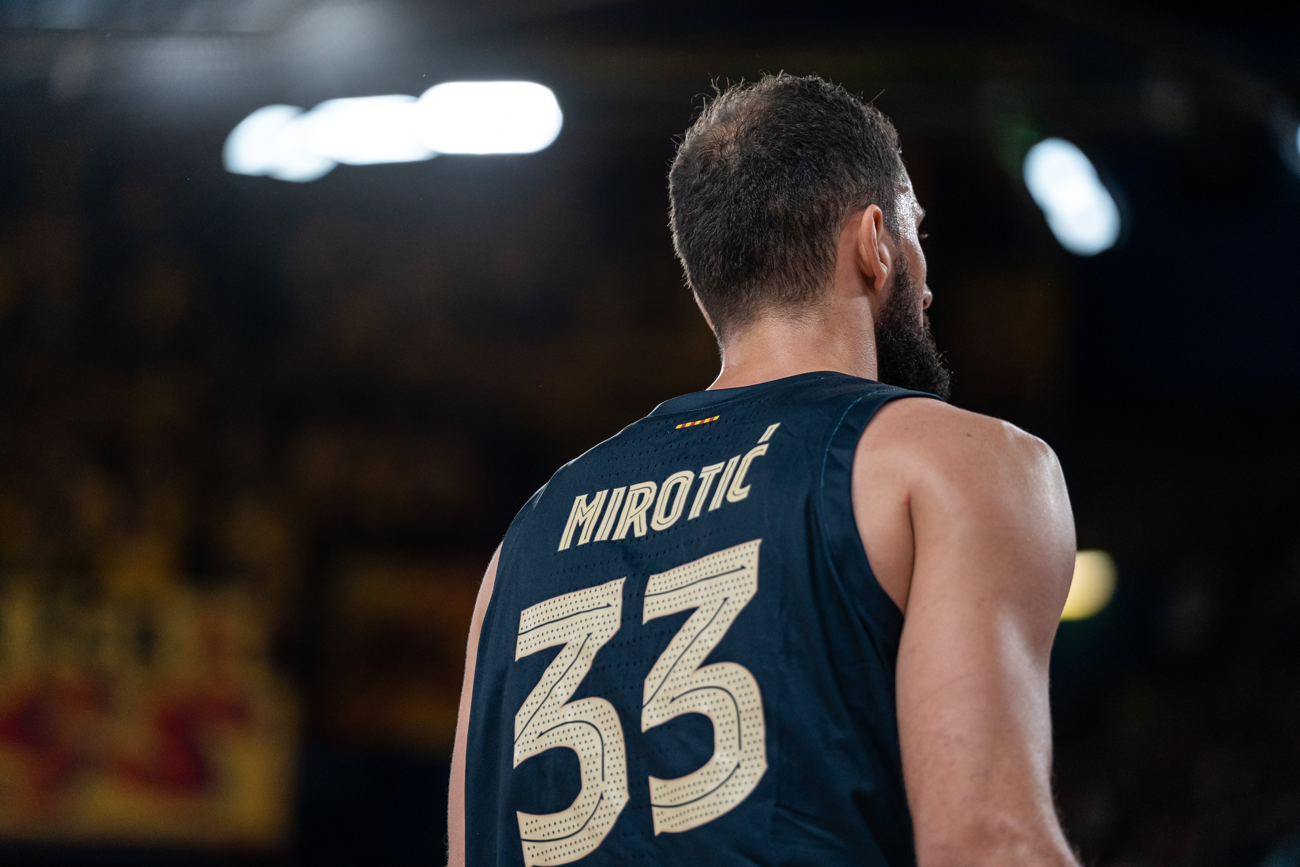 Nikola Mirotic, en uno de sus últimos partidos con el FC Barcelona de baloncesto