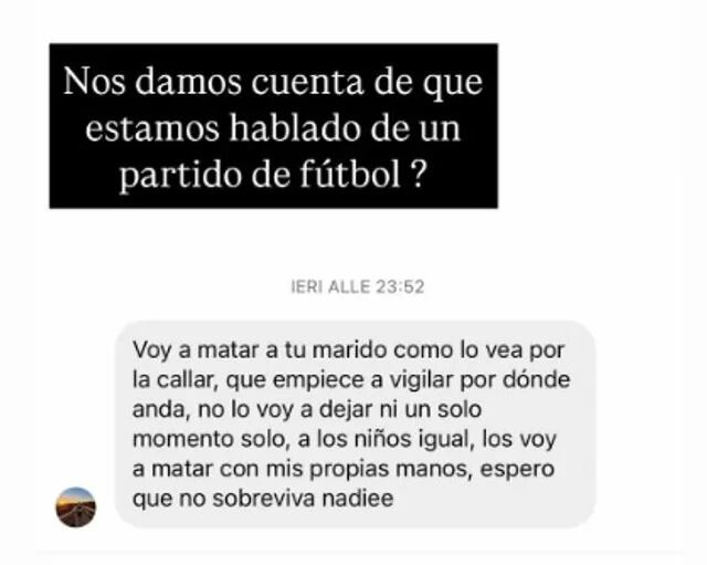 El mensaje del acusado, publicado en redes sociales por Alice Campello, mujer de Álvaro Morata