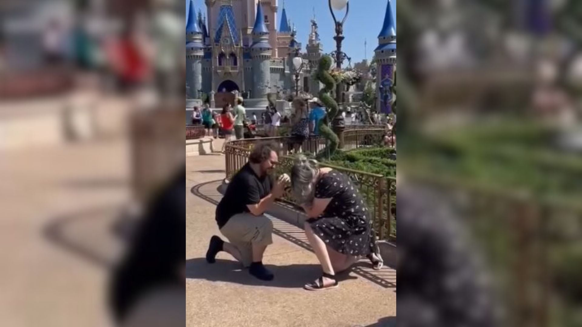 Pedida de matrimonio en el parque Disney con final inesperado.