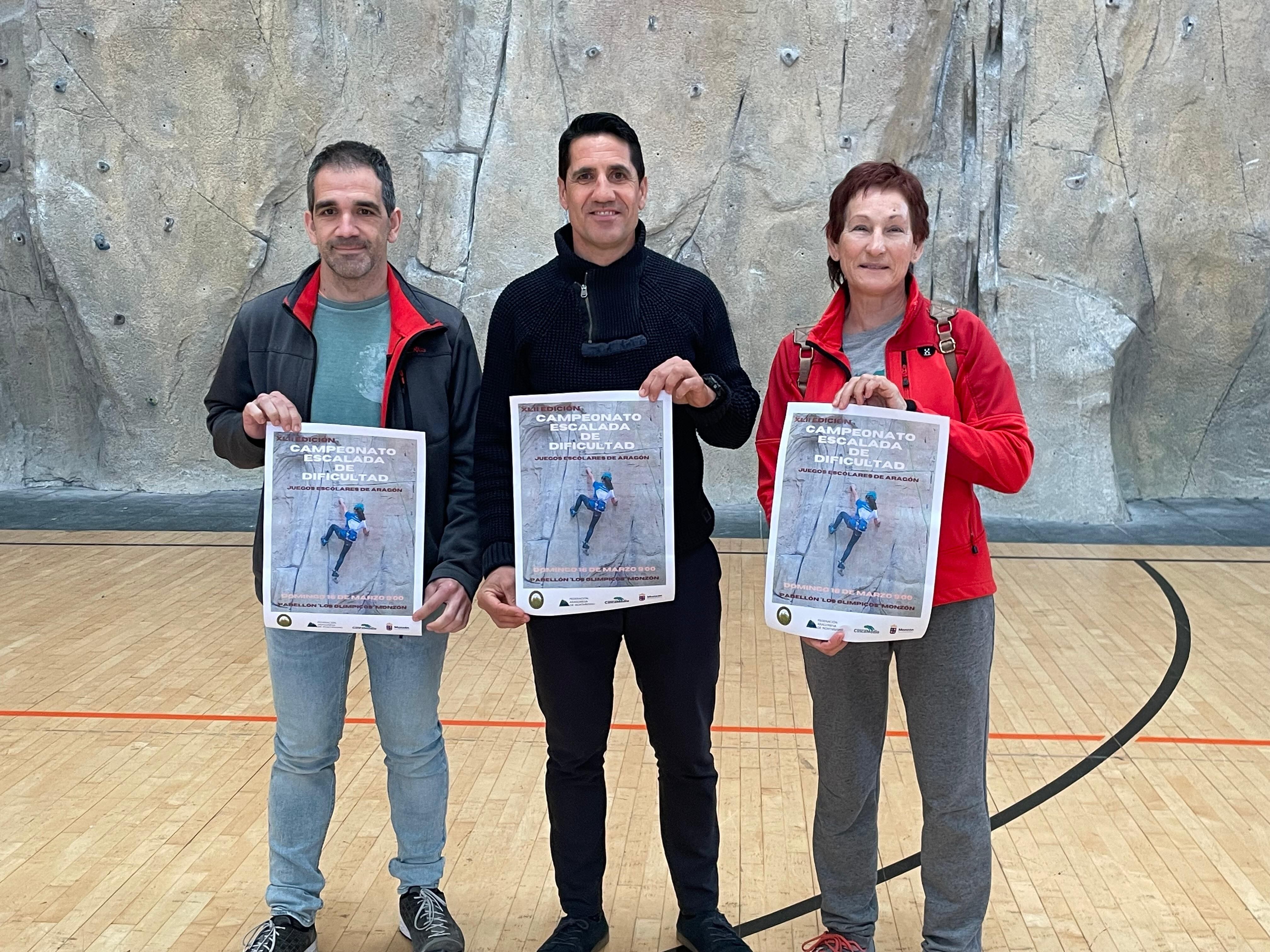David Fernández, Eliseo Martín y Alegría Barri en la presentación. Foto: Ayto. de Monzón