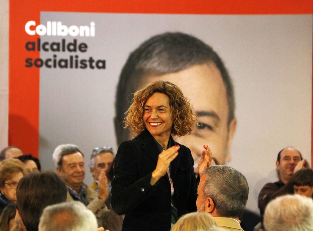 Meritxell Batet, candidata a la presidencia del Congreso, en un mitin en Cataluña.